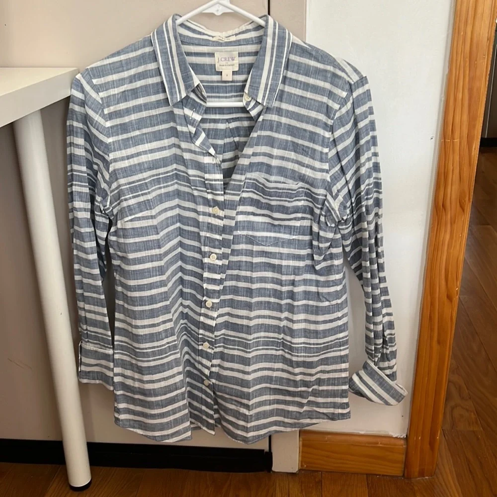 J. Crew Striped Button Down - Picture 1 of 4